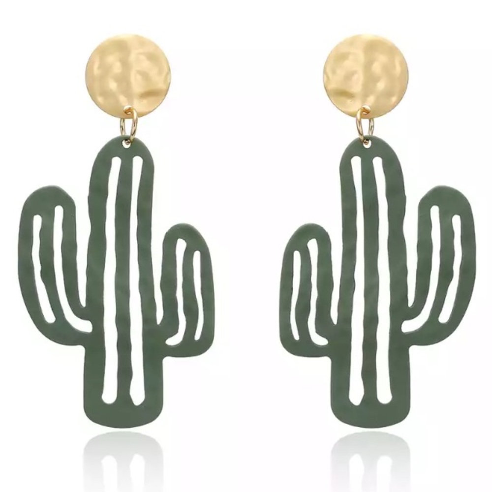 FREE when bundled!🌵Cactus Drop Earrings!🌞 - Picture 2 of 7